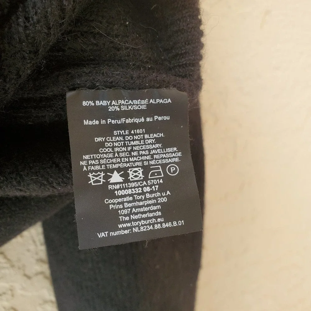 Tory Burch Black and White Crew Neck Sweater - Picture 7 of 9